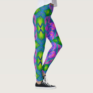 Leggings Psychedelic Fun Pink Green