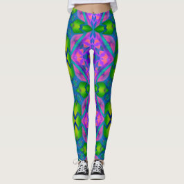 Leggings Psychedelic Fun Pink Green