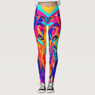 Leggings Psychedelic Wolf Majesty