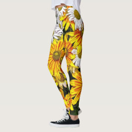 Leggings Puente de las margaritas de las flores