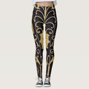 Leggings Puerta metálica, diseño intrincado de patrones.