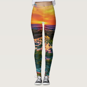 Leggings puesta de sol del color