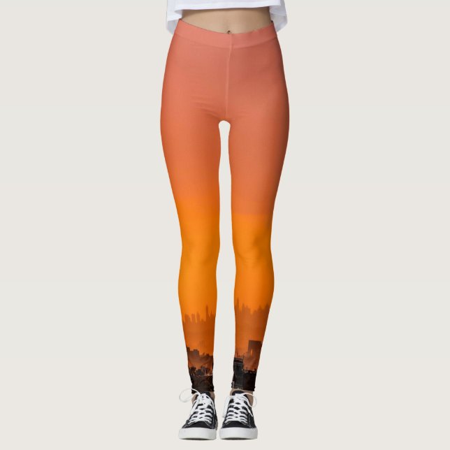 Leggings Puesta de sol sobre la ciudad (Anverso)