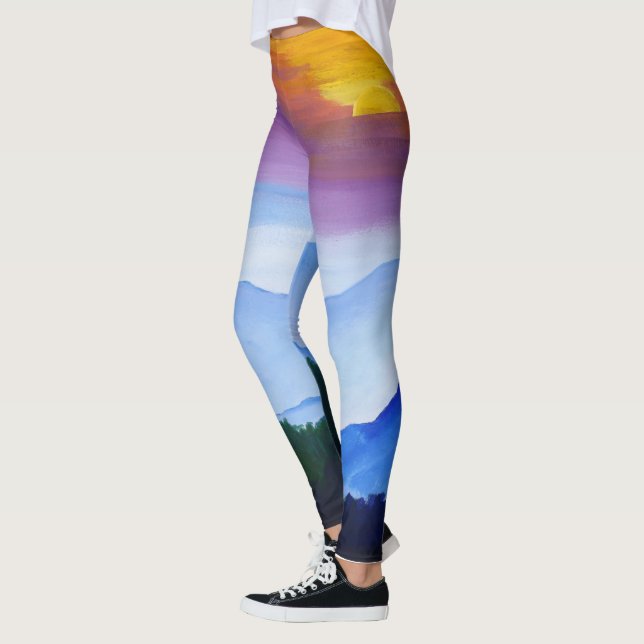 Leggings Puesta del sol de la montaña de Smokey (Izquierda)