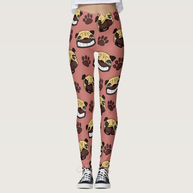 Leggings Pug feliz (Anverso)