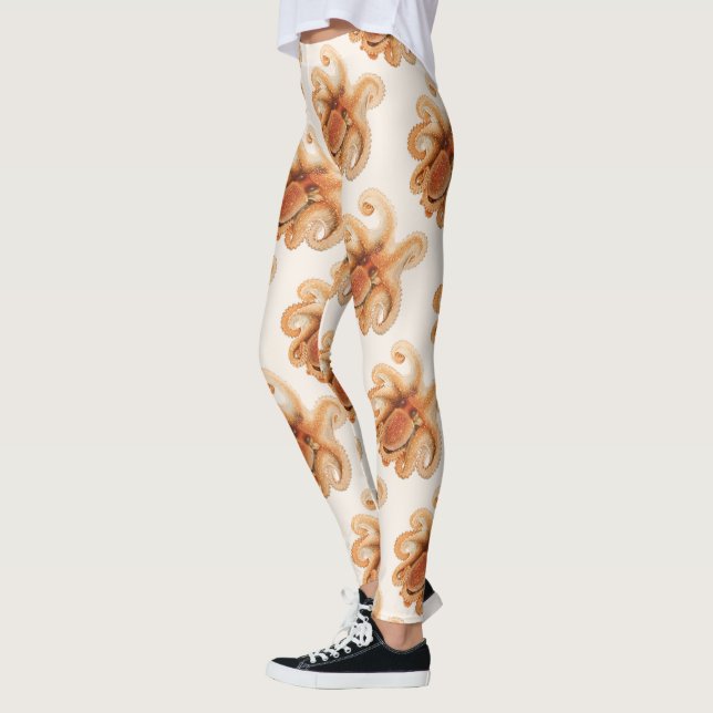 Leggings Pulf Octopus Salutii, Animales Acuáticos Marinos A (Izquierda)
