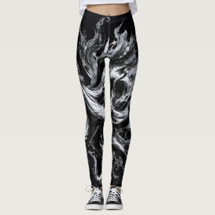 Leggings Pulpo Kraken de fluido de tinta abstracta