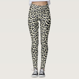 Leggings punk de impresión de leopardo de la nieve inspirad
