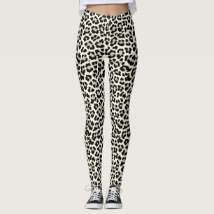 Leggings punk de impresión de leopardo de la nieve inspirad