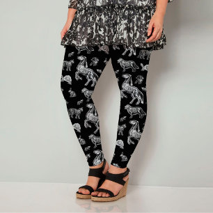 Leggings Punk Gótica Animal X-Ray Skeleton Anatomía Rarezas