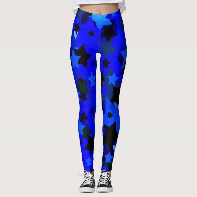 Leggings Punk Rock Stars Blue (Anverso)