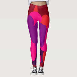 Leggings Punk rosa oscuro profundo violeta y colores de uva