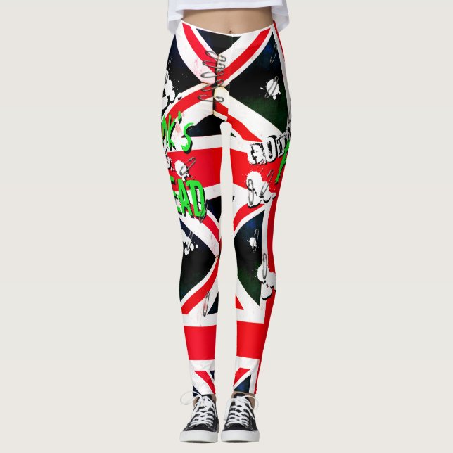Leggings Punks no muertos Dios salva a Punks se desmorona J (Anverso)