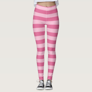 Leggings puntas de patrón de rayas rosas