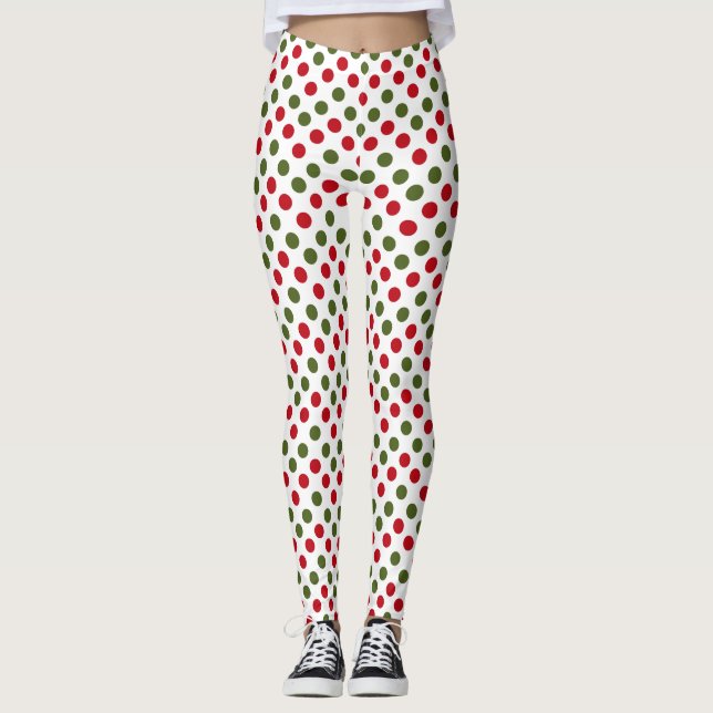 Leggings Puntéame de Rojo y Verde (Anverso)