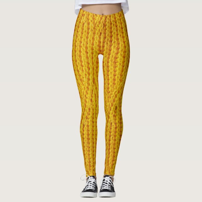 Leggings Punto amarillo: fondo de superficie textil. (Anverso)
