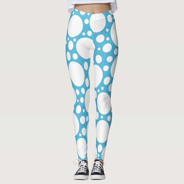 Leggings Punto de Polka Azul Claro (Anverso)