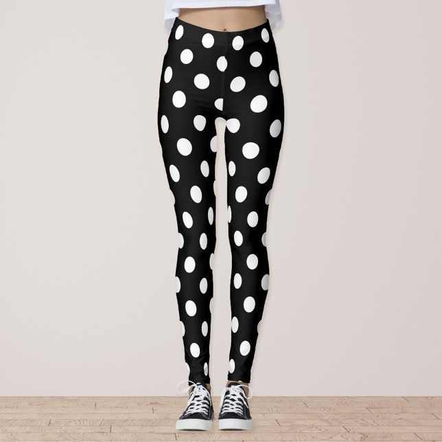 Leggings Punto de polka blanco y negro (Subido por el creador)