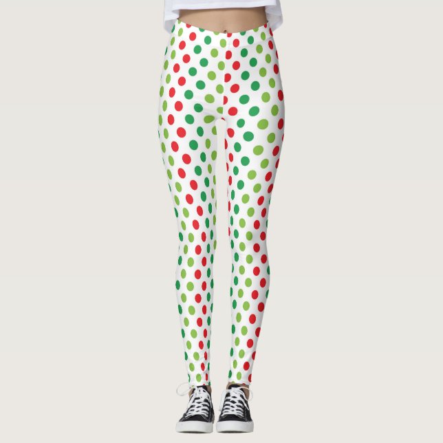 Leggings Punto de polka de vacaciones (Anverso)