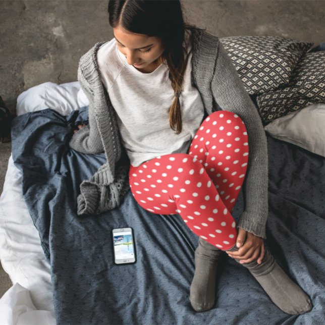 Leggings Punto de Polka Rojo (Subido por el creador)