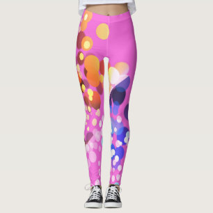 Leggings Punto de polka rosa