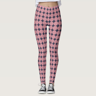 Leggings Punto de polka rosa moderno y elegante