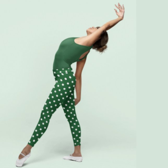 Leggings Punto de Polka Verde (Subido por el creador)