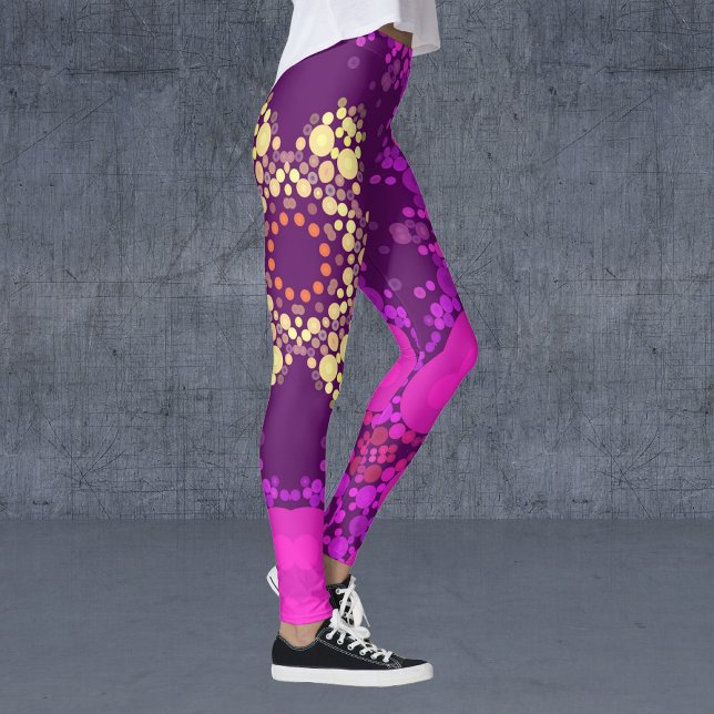Leggings Punto Mandala Flor rosa y amarillo (Subido por el creador)