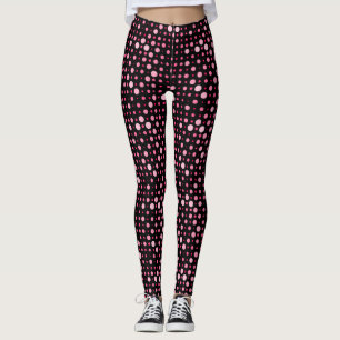 Leggings Punto Polka 01.BG negro rosa