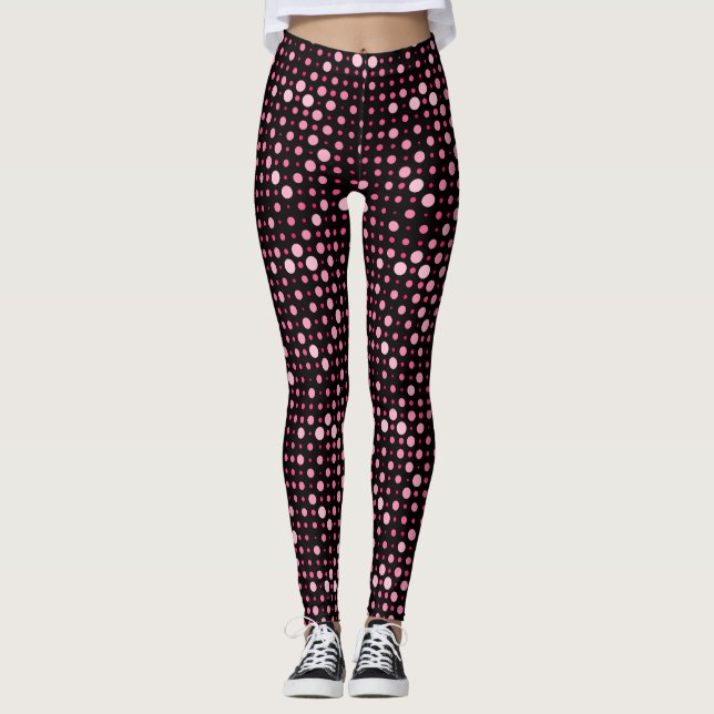 Leggings Punto Polka 01.BG negro rosa (Anverso)