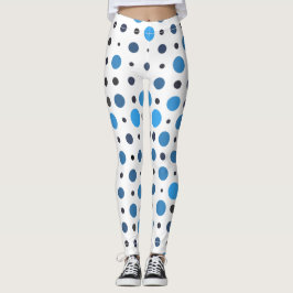 Leggings Punto Polka 01X.Sombra azul