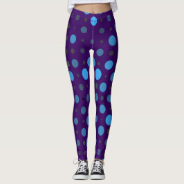 Leggings Punto Polka 01X.Sombra Azul D Púrpura BG