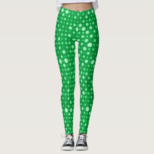 Leggings Punto Polka 02.Verde. Green BG