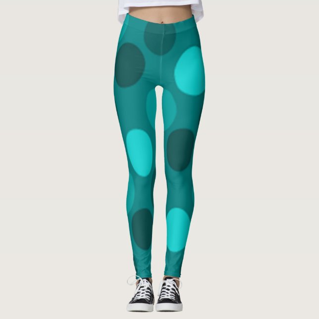 Leggings Punto Polka Turquoise (Anverso)