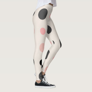 Leggings Punto rosa, gris y negro