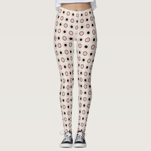 Leggings Punto rosa, gris y negro