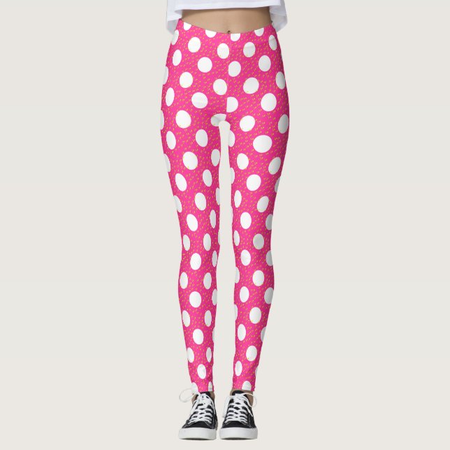 Leggings Punto rosado de polka (Anverso)
