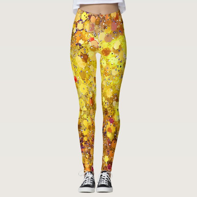 Leggings Puntos amarillos brillantes (Anverso)