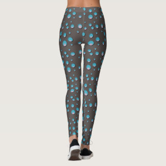 Leggings Puntos azules en las polainas grises