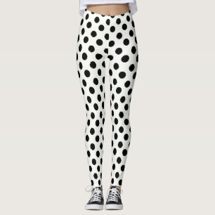 Leggings Puntos Blanco Y Negro