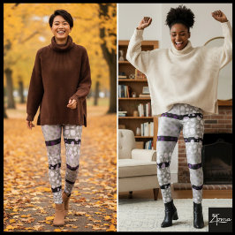 Leggings Puntos dálmatas con líneas anchas negras