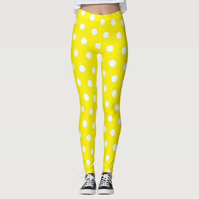 Leggings Puntos de polka amarillos (Anverso)
