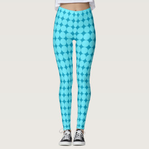 Leggings Puntos de Polka azul claro Verde azulado y elegant