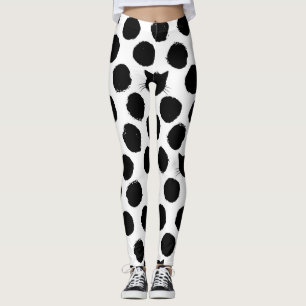 Leggings Puntos de Polka con rostros de gato: Viñeta juguet