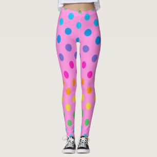 Leggings puntos de polka de arco iris