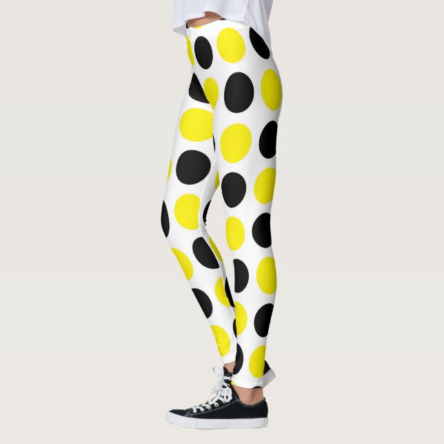 Leggings Puntos de polka negros y amarillos (Izquierda)