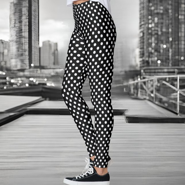 Leggings Puntos de polka negros y blancos (Subido por el creador)