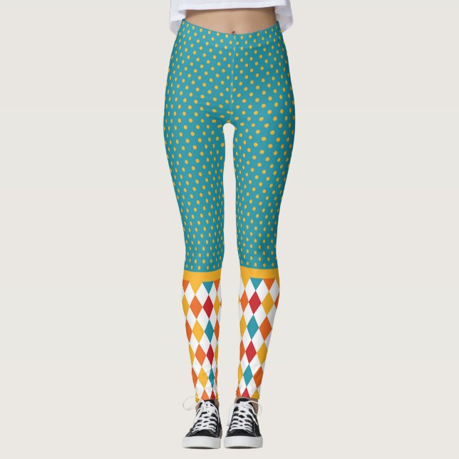 Leggings Puntos de Polka y Argyle (Anverso)