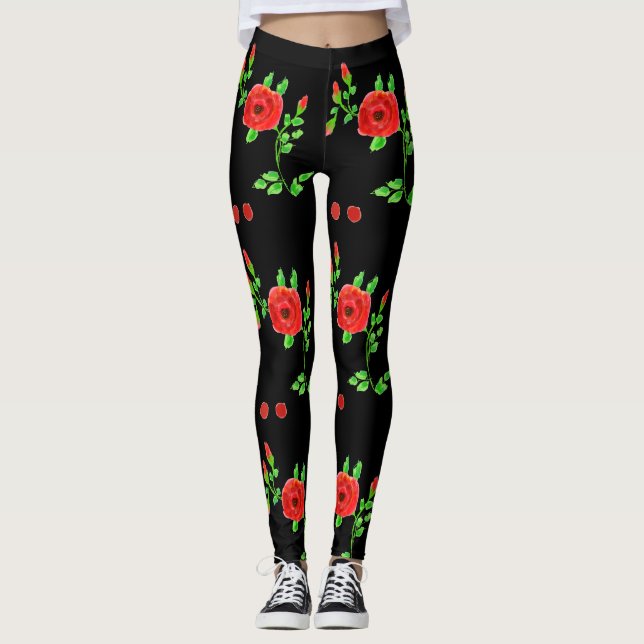 Leggings Puntos De Polka Y Rosas (Anverso)