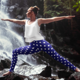 Leggings Puntos del Polka Azul